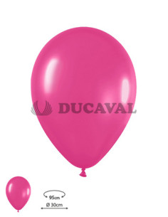 Globos látex metal fucsia 30cm 50 unidades  Disfraces Ducaval