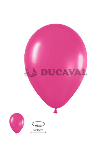 Globos látex metal fucsia 30cm 50 unidades  Disfraces Ducaval