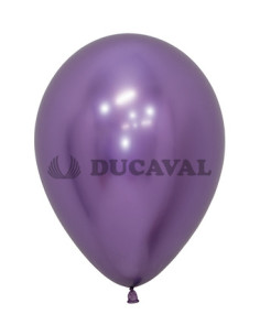 Globo látex violeta reflex 30cm 50 unidades  Disfraces Ducaval