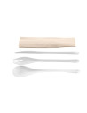 Seteko blanco cuchara tenedor cuchillo y servilletas | Ducaval | Env
