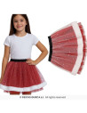 Tutu lentejuelas rojo navidad 30cm| Ducaval | Envías 24/48 horas 