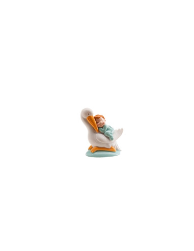 Figura cigüeña dormida 10cm | DUCAVAL | Envíos 24/48 horas