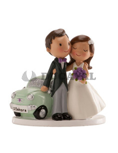 Figura boda coche just married 12cm | Ducaval | Envíos 24/48 horas