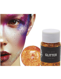 Bote glitter gel naranja  | Ducaval | Envías 24/48 horas 