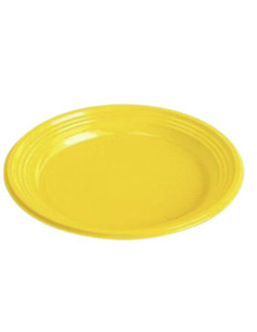 Plato reutilizable postre amarillo 17 cm 12 und | Ducaval | Envías 24