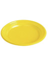 Plato reutilizable postre amarillo 17 cm 12 und | Ducaval | Envías 24