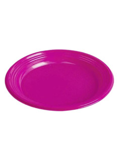 Plato reutilizable llano rosa 22 cm 10 und | Ducaval | Envías 24/48 h