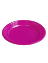 Plato reutilizable llano rosa 22 cm 10 und | Ducaval | Envías 24/48 h