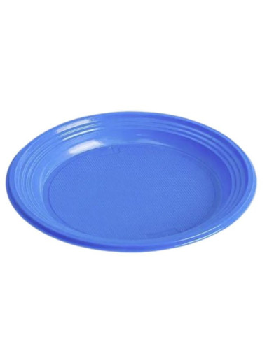 Plato reutilizable llano azul 22 cm 10 und | Ducaval | Envías 24/48 h