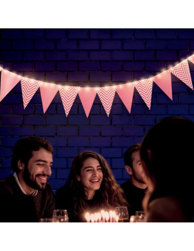 Banderines rosa con luz | Ducaval | Envías 24/48 horas 