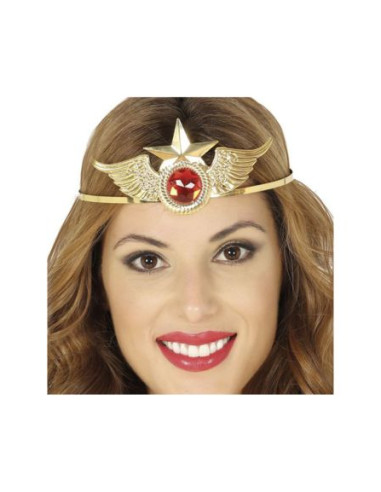 Diadema metal oro super heroina | Ducaval | Envías 24/48 horas 