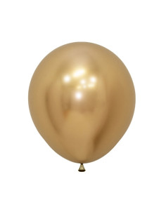 Globo látex reflex dorado 45cm 15ud | Ducaval | Envíos 24/48h