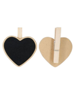 Pinza pizarra madera corazón 4ud | Ducaval | Envías 24/48 horas 