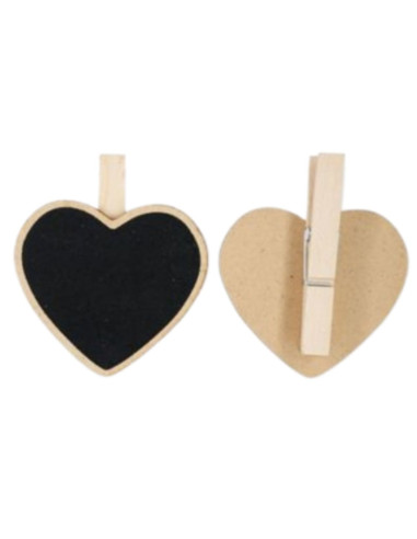 Pinza pizarra madera corazón 4ud | Ducaval | Envías 24/48 horas 