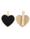 Pinza pizarra madera corazón 4ud | Ducaval | Envías 24/48 horas 