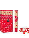 Cañon confeti petalos y corazones rojo 40cm | Ducaval | Envías 24/48 