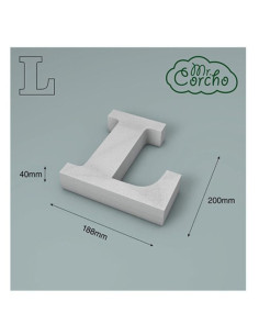 Letra L corcho 200X40mm | Ducaval | Envíos 24/48 horas