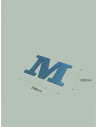 Letra M con purpurina azul 298 x 200 mm