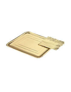 Bandeja carton oro 22x28 cm | Ducaval | Envías 24/48 horas 