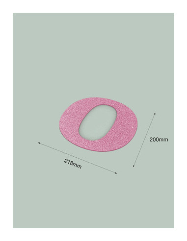 Letra O con purpurina rosa 218 x 200 mm.Ducaval envios 24/48 horas