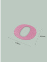 Letra O con purpurina rosa 218 x 200 mm.Ducaval envios 24/48 horas
