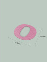 Letra O con purpurina rosa 218 x 200 mm.Ducaval envios 24/48 horas