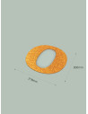 Letra O con purpurina oro 218 x 200 mm. Ducaval envios 24/48 horas
