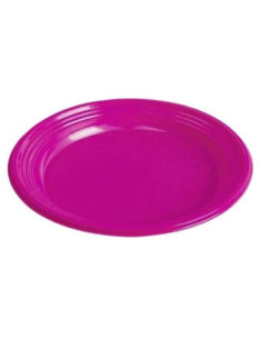 Plato reutilizable postre rosa 17 cm 12 und | Ducaval | Envías 24/48 