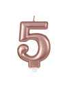 Vela color oro rosado nº5 | Ducaval | Envíos 24/48 horas