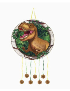 Piñata dinosaurio rex 47 cm cartón 1 ud | Ducaval | Envías 24/48 hora