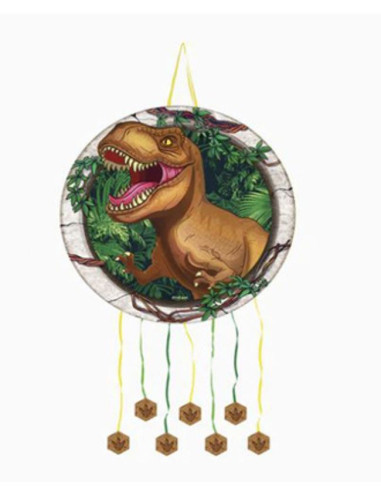 Piñata dinosaurio rex 47 cm cartón 1 ud | Ducaval | Envías 24/48 hora