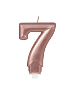 Vela color oro rosado nº7 | Ducaval | Envíos 24/48 horas