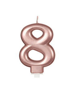 Vela color oro rosado nº8 | Ducaval | Envíos 24/48 horas
