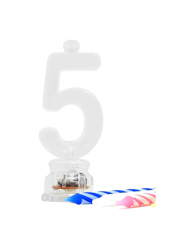 Portavela led nº 5 con 4 velas 13 cm | Ducaval | Envíos 24/48 horas
