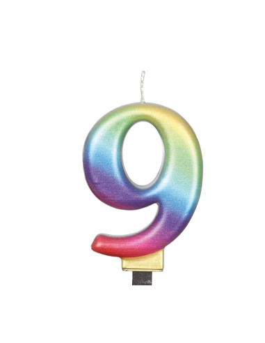 Vela multicolor nº9 | Ducaval | Envíos 24/48 horas