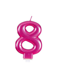 Vela rosa número 8 | Ducaval | Envios 24/48 Horas