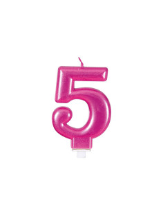 Vela rosa número 5 | Ducaval | Envíos 24/48 horas