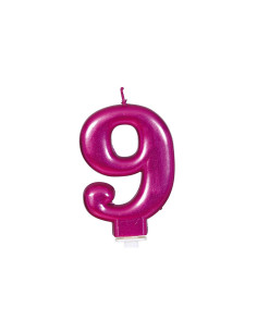 Vela color rosa numero 9 | Ducaval | Envíos 24/48 horas