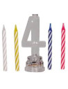 Portavela Led nº 4 con 4 velas 13 cm. Ducaval Envios 2448 horas