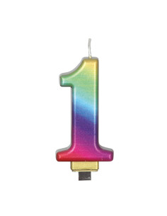 Vela multicolor número 1 | Ducaval | Envíos 24/48 horas