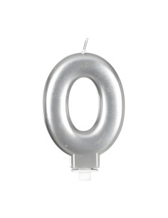 Vela color plata nº0 | Ducaval | Envíos 24/48 horas