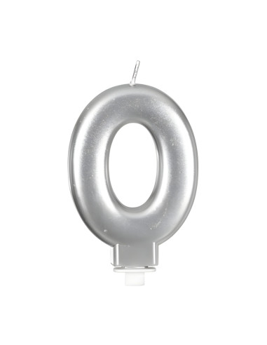 Vela color plata nº0 | Ducaval | Envíos 24/48 horas