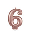 Vela color oro rosado nº6 | Ducaval | Envíos 24/48 horas