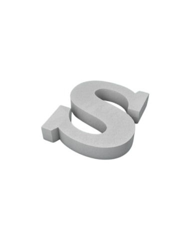 Letra S corcho 200X40mm  Disfraces Ducaval