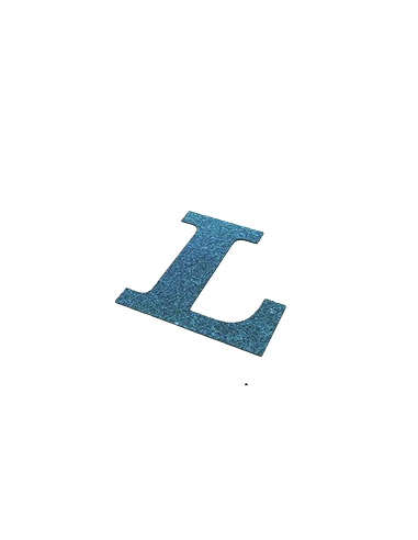 Letra L con purpurina azul 188 x 200 mm. Ducaval envios 24/48 horas