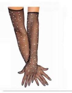 Guantes de red con brillantes negro | Ducaval | Envías 24/48 horas 