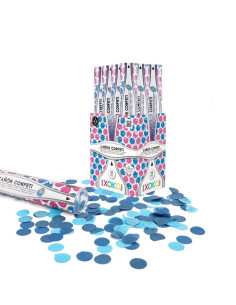 Cañonazo confetti gender reveal azul 40cm | Ducaval | Envías 24/48 ho