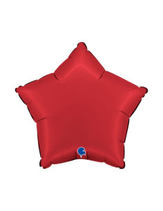 Estrella Foil Satin Rubí 46cm | Ducaval | Envíos 24/48h