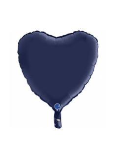 Globo foil corazón satin azul naval | Ducaval | Envíos 24/48 horas