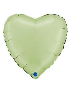 Globo foil corazón  satin verde oliva  46cm | Ducaval | Envíos 24/48 
